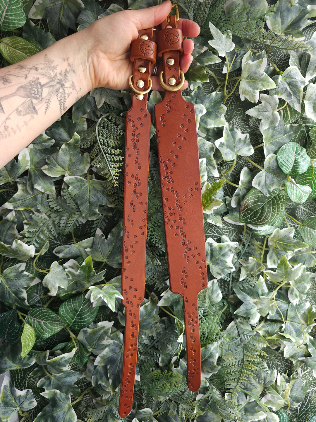 Limited Editon 'Paws on my Heart' Embossed Leather Collars