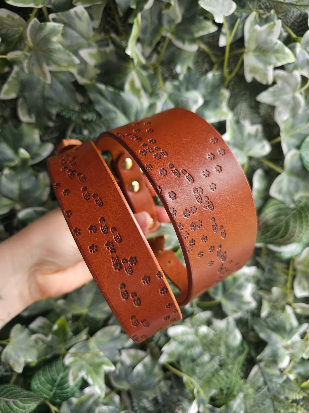 Limited Editon 'Paws on my Heart' Embossed Leather Collars