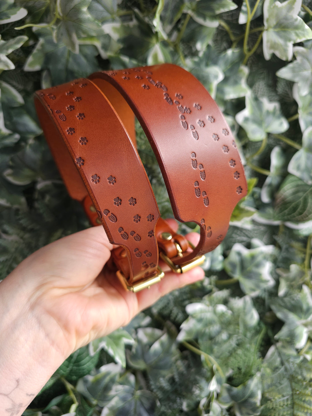 Limited Editon 'Paws on my Heart' Embossed Leather Collars