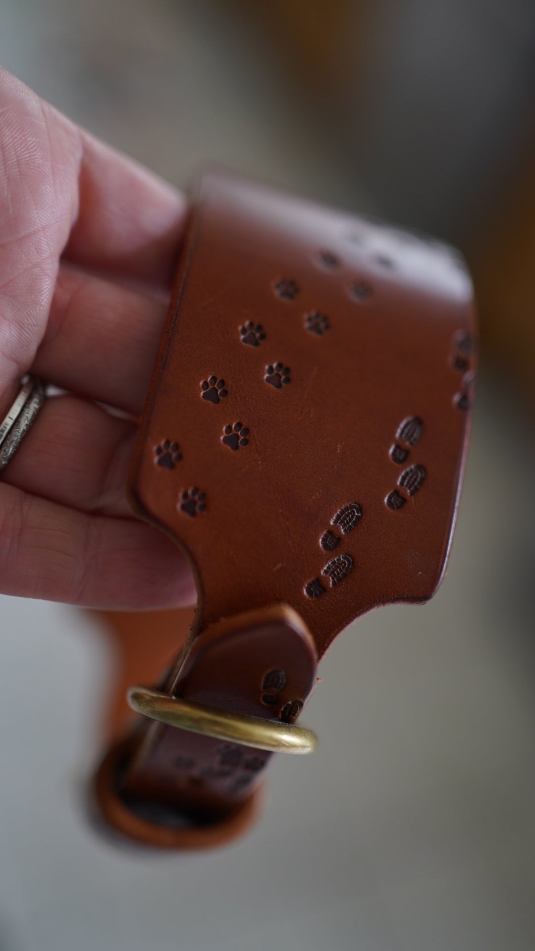 Limited Editon 'Paws on my Heart' Embossed Leather Collars