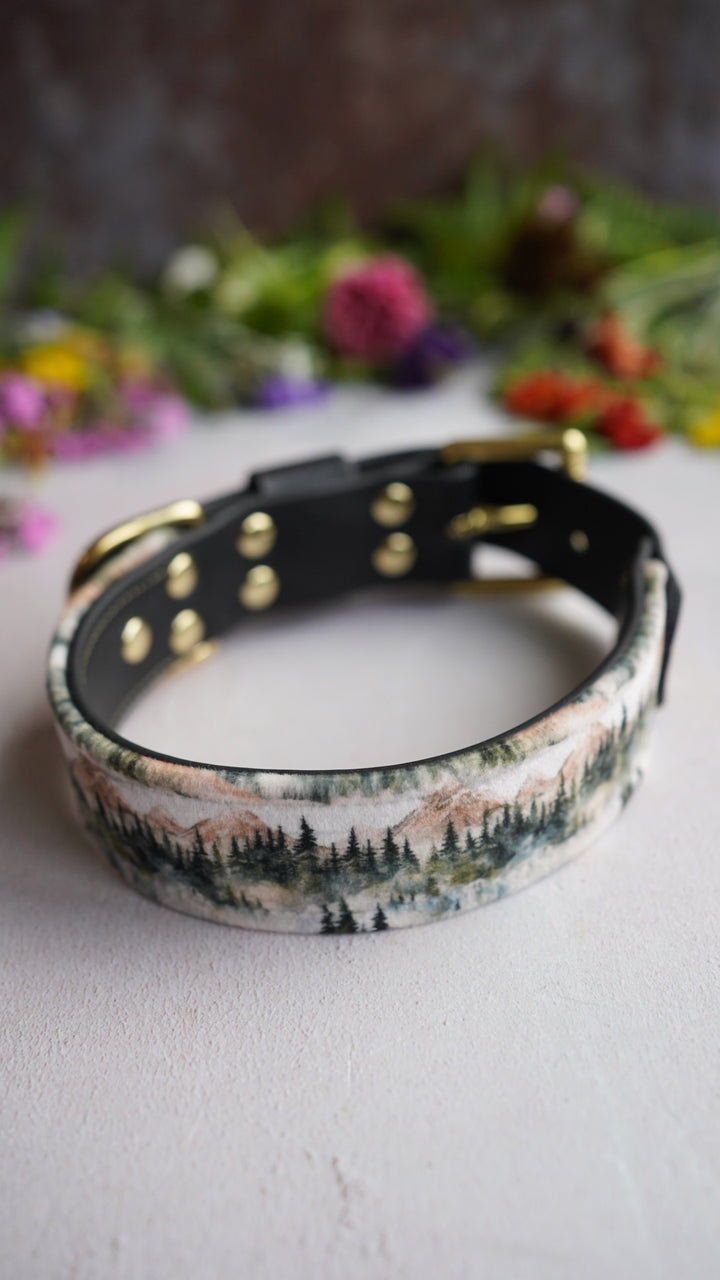 Pine - Luxury Buckle Collar - Velvet