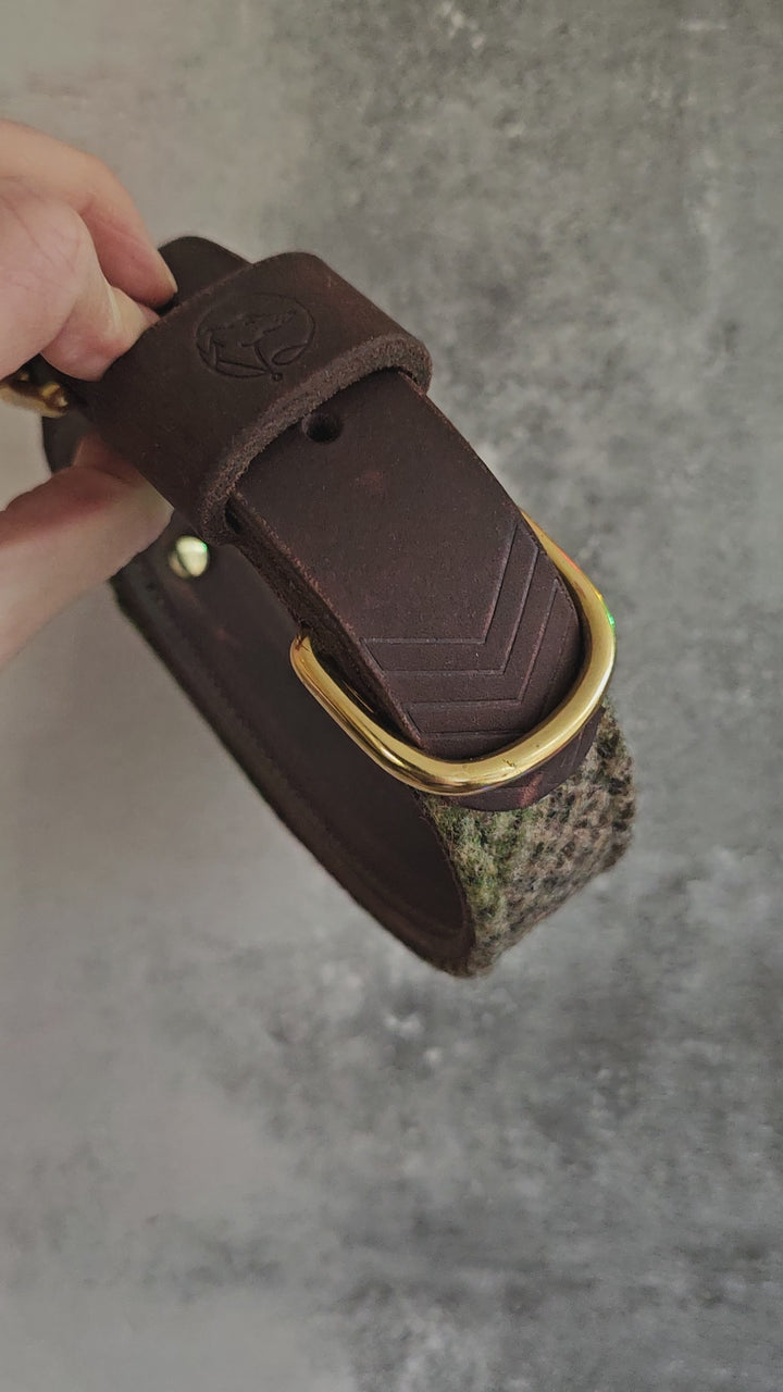 32mm Luxury buckle, 32-40cm, softy leather, solid brass