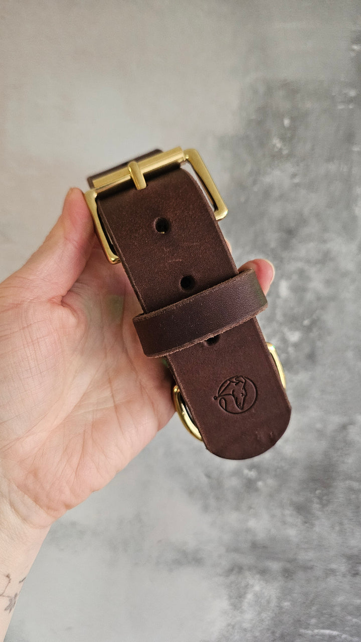 38mm Luxury buckle, 48-56cm  softy leather, solid brass