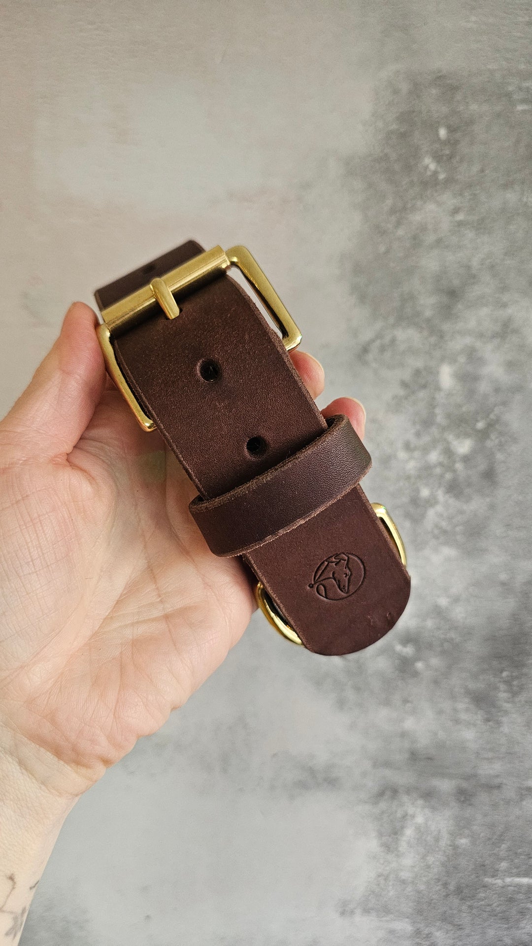 38mm Luxury buckle, 42-50cm  softy leather, solid brass